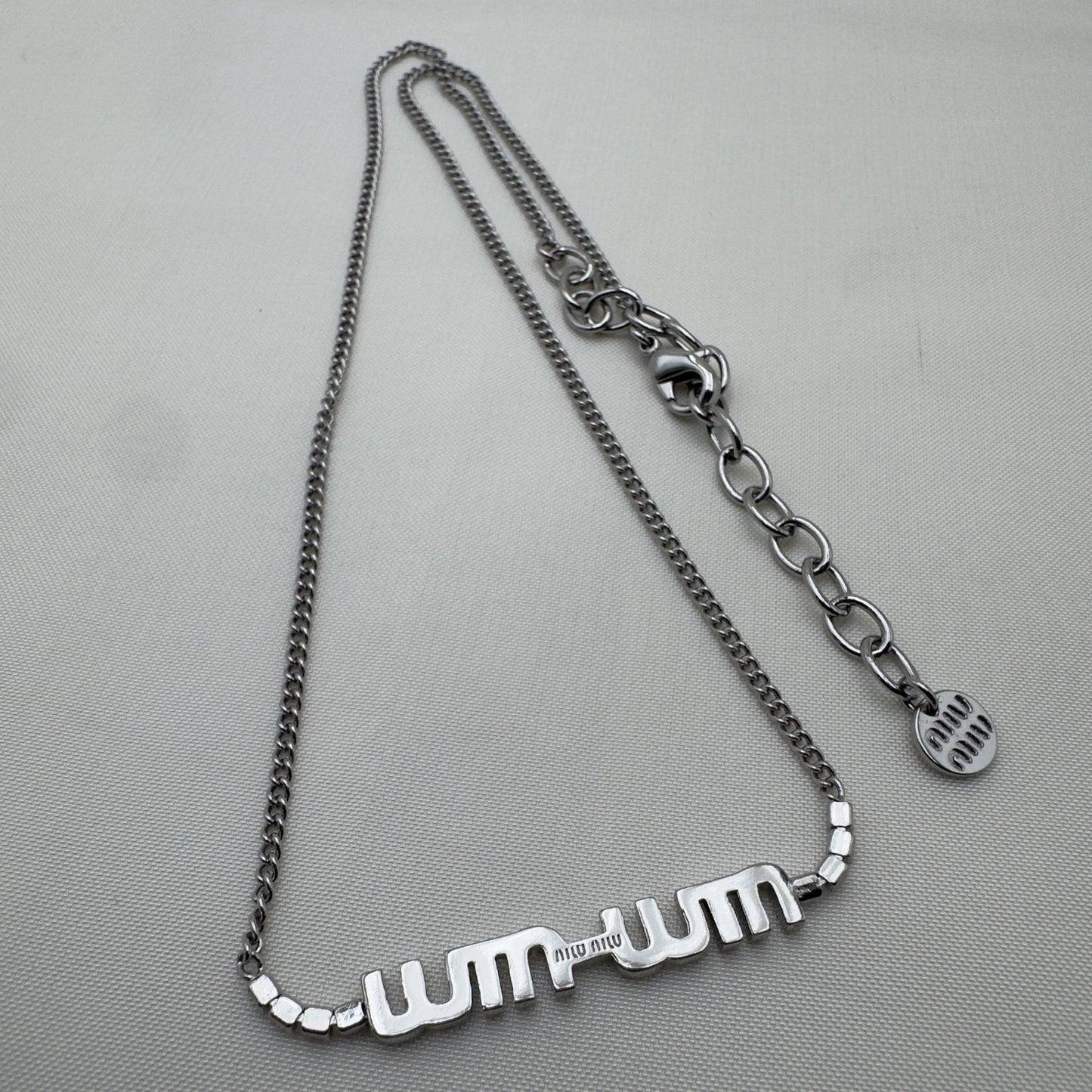 Collana MIU Strass Argento