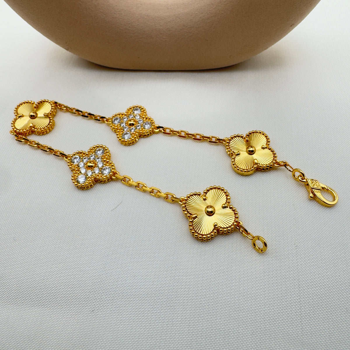 Bracciale Fiore Oro & Cristalli