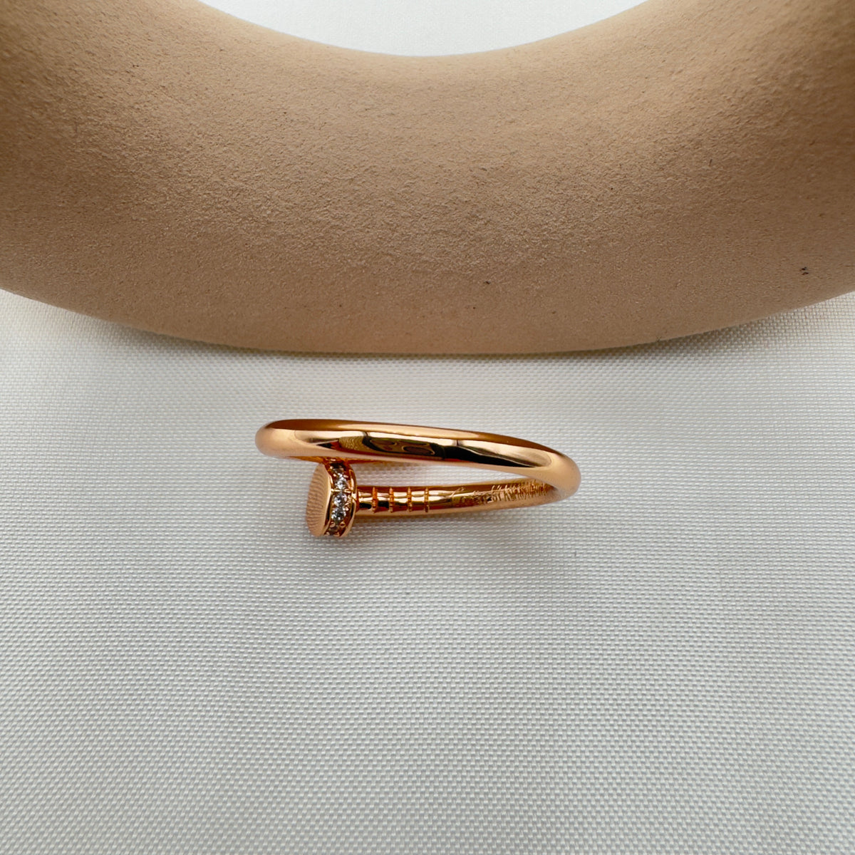 Anello Chiodo Rose Gold con Cristalli