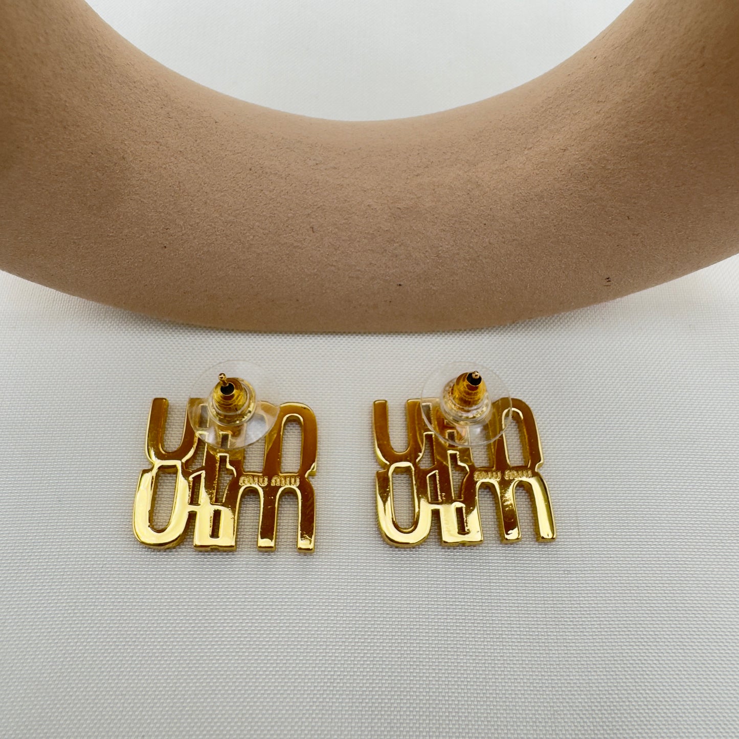 Orecchini Doppia MIU con Strass