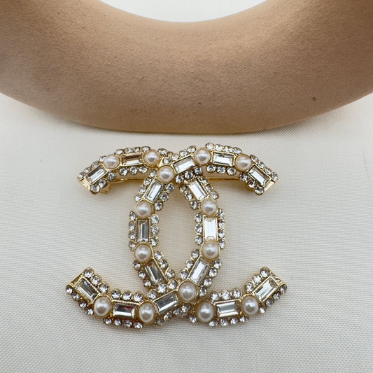 Spilla CC Perle & Cristalli