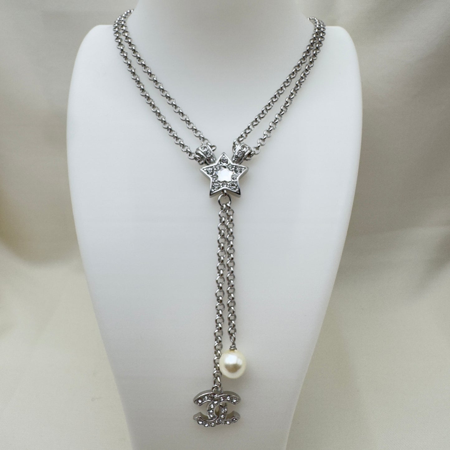 Collana Doppia Stella e Perla CC