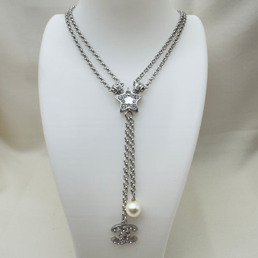 Collana Doppia Stella e Perla CC