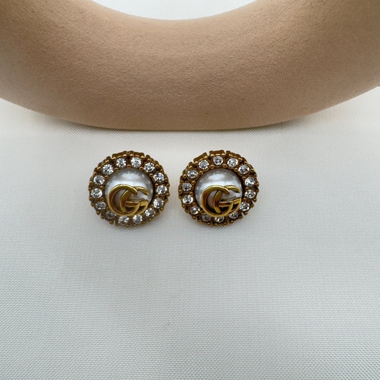 Orecchini Vintage Perla & Cristalli