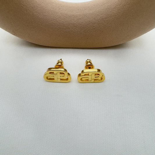 Orecchini Mini Logo Gold