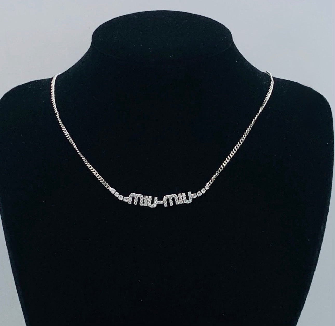 Collana MIU Strass Argento