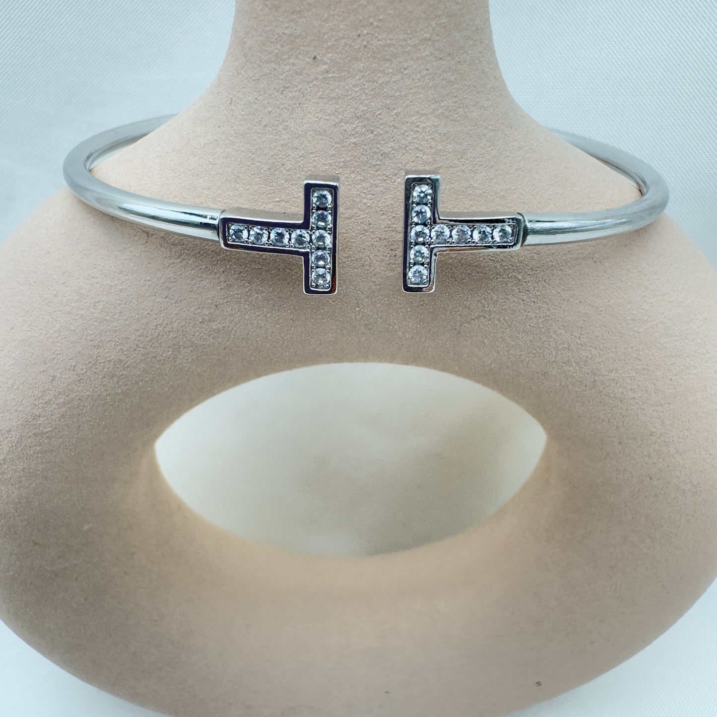 Bracciale Linea Tiffany con Zirconi Argento