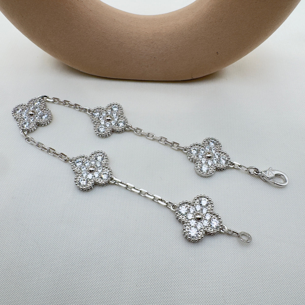 Bracciale Fiore Cristalli Argento