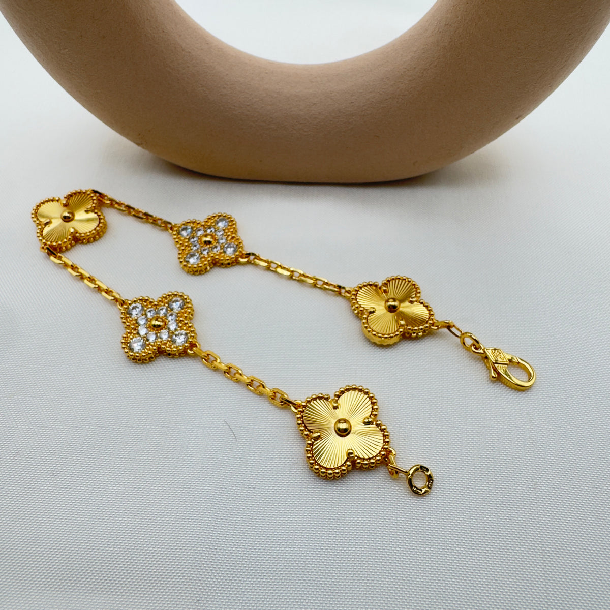 Bracciale Fiore Oro & Cristalli