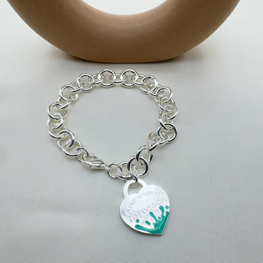 Bracciale Cuore Splash Verde
