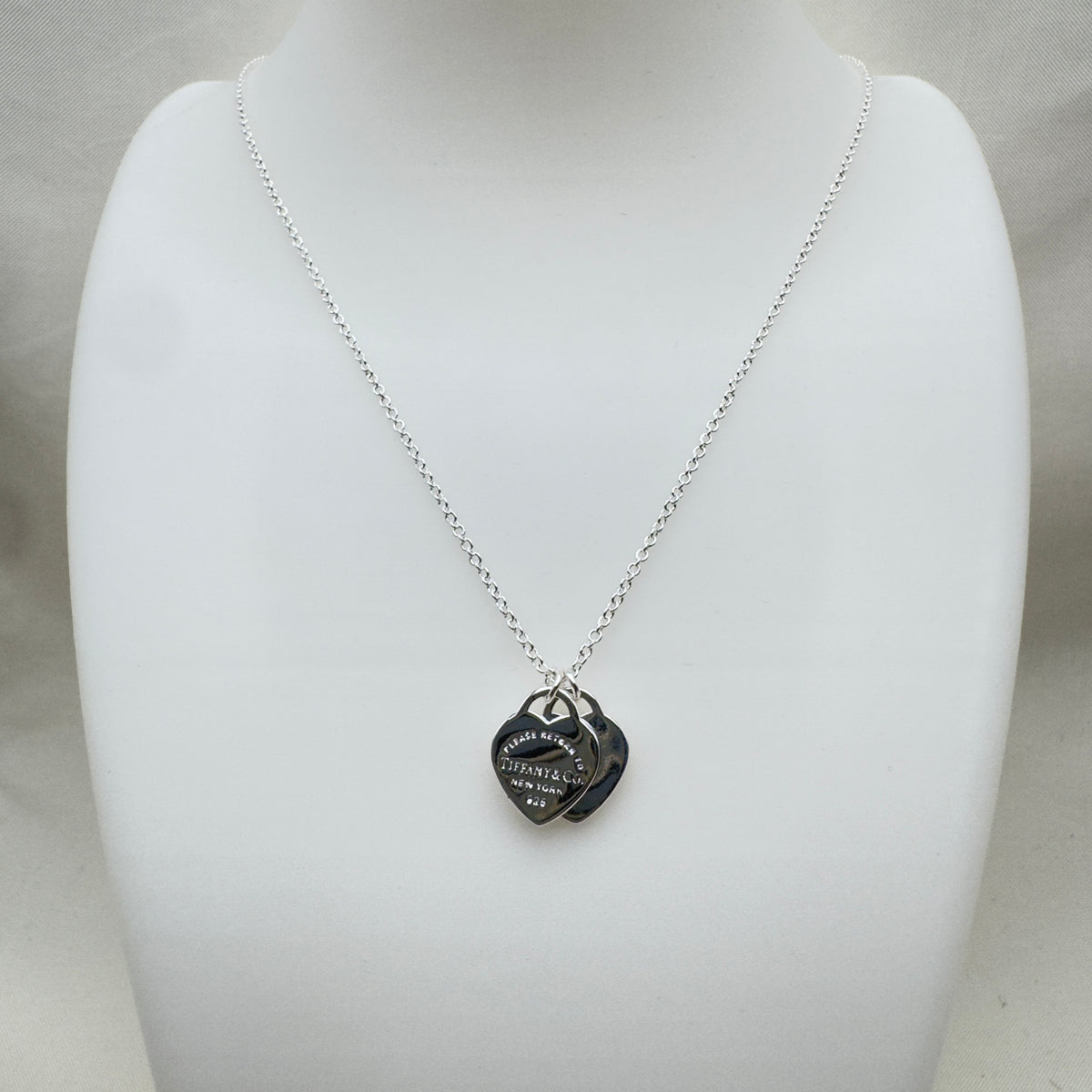 Collana Doppio Cuore Argento