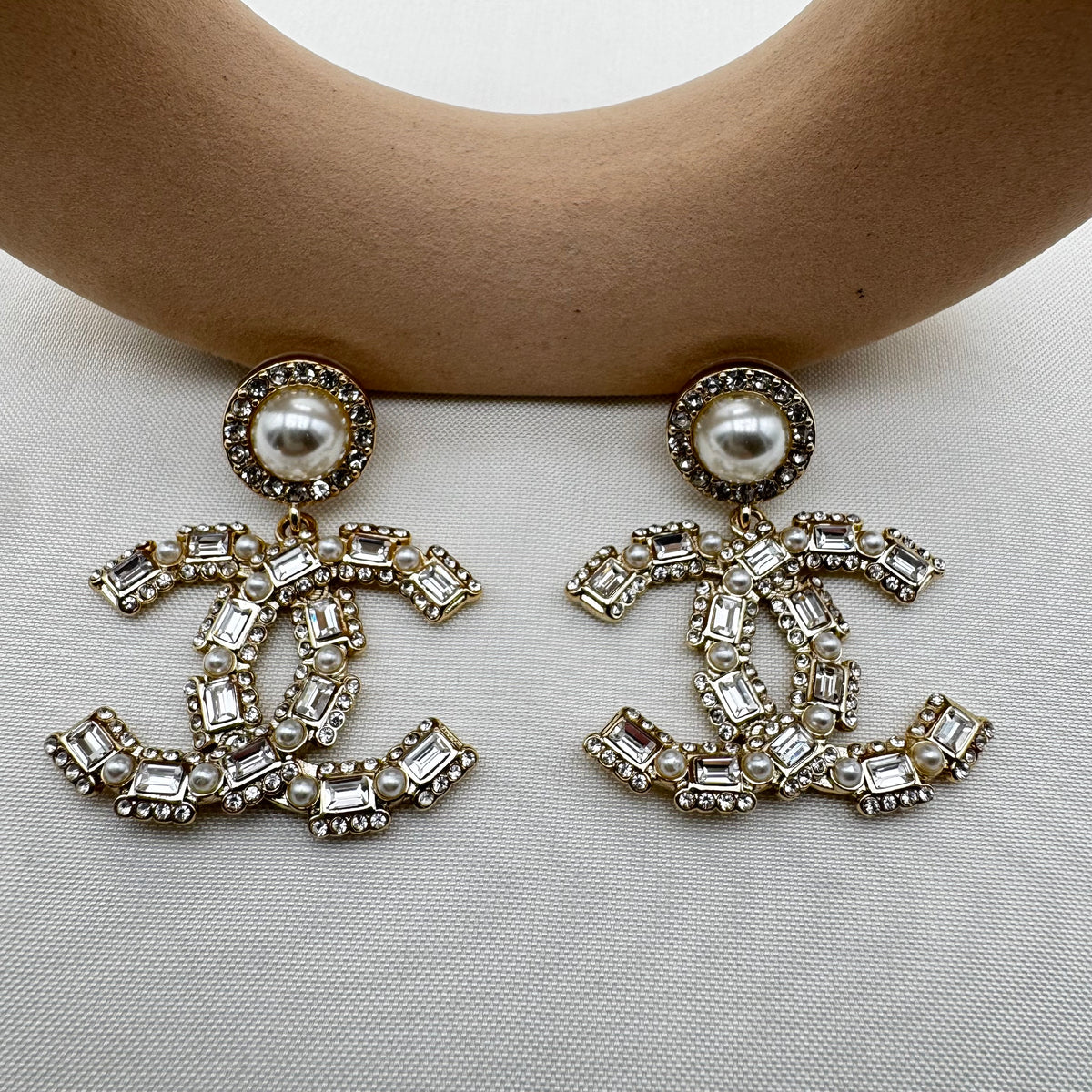 Orecchini Statement con Perla e Cristalli