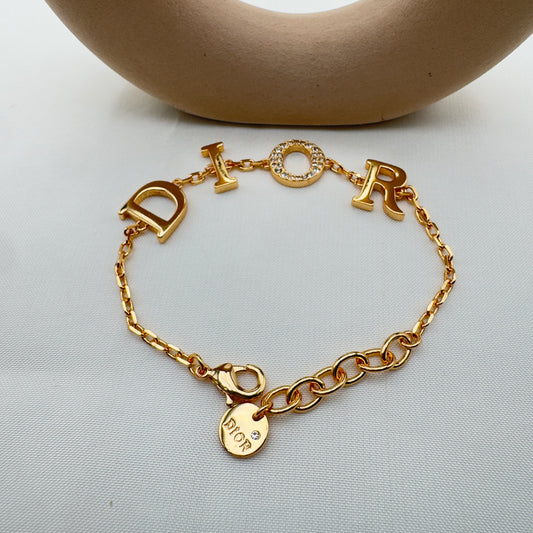 raccialetto Charms Lettere Gold