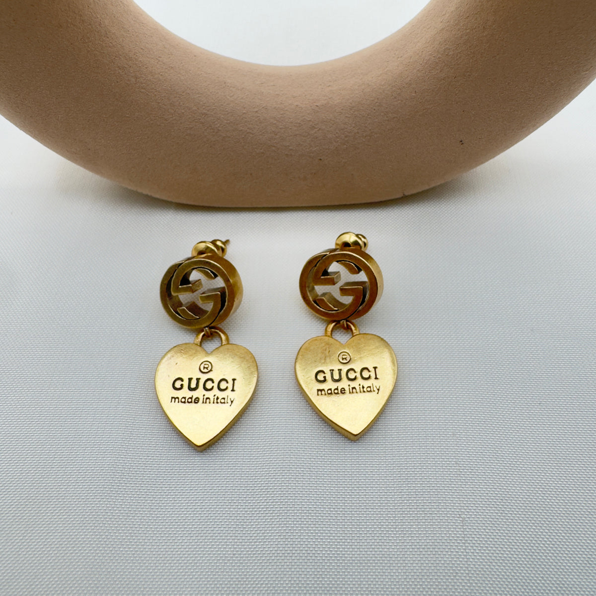 Orecchini Cuore Pendenti Gold