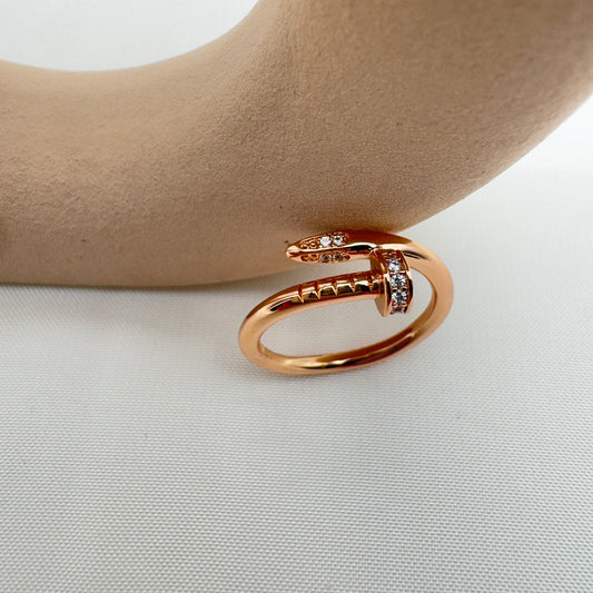 Anello Chiodo Rose Gold con Cristalli