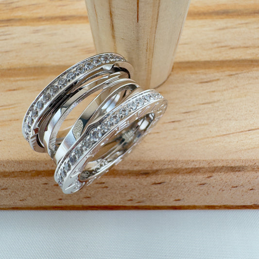 Anello Bulgari Spirale con Zirconi