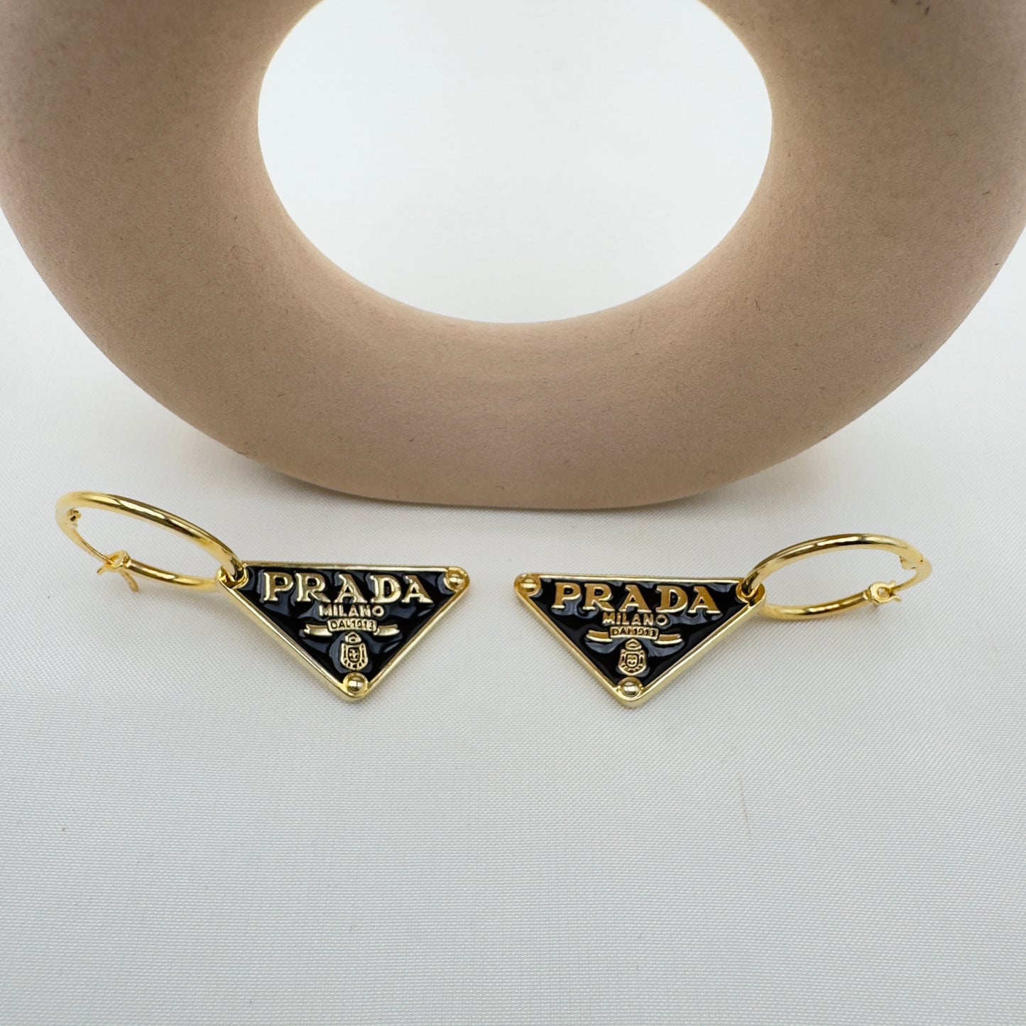 Orecchini Pendenti Nero Oro