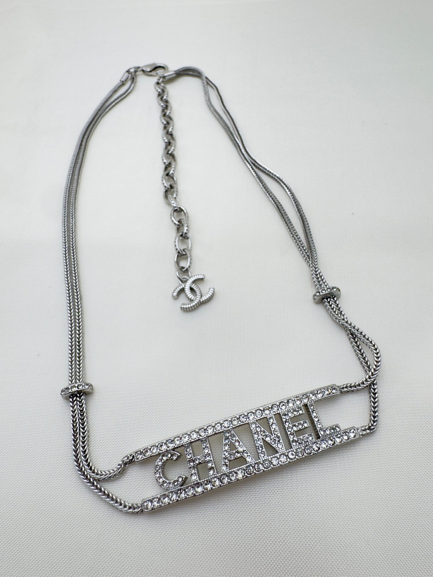 Collana Argentata con Strass CC
